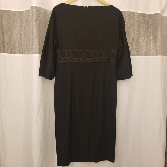 Magaschoni Collection Black Dress with Embroidered Detail, Size 10, NWT - Picture 2 of 9